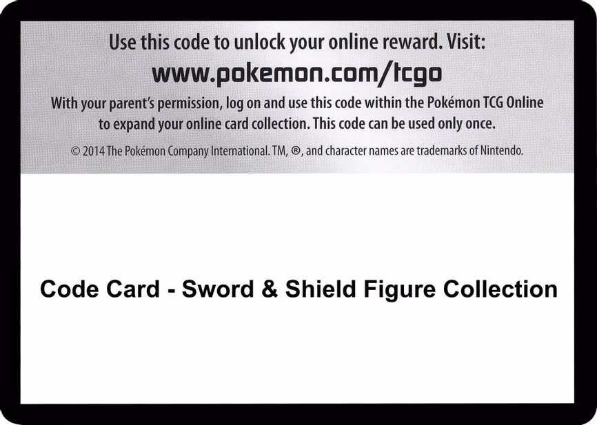 Code Card - Sword & Shield Figure Collection - Code Card