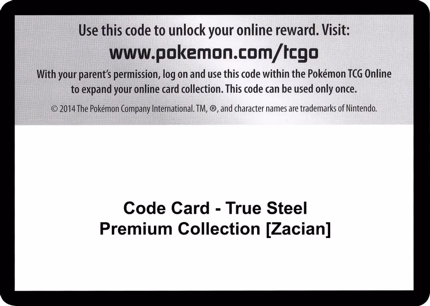 Code Card - True Steel Premium Collection [Zacian] - Code Card