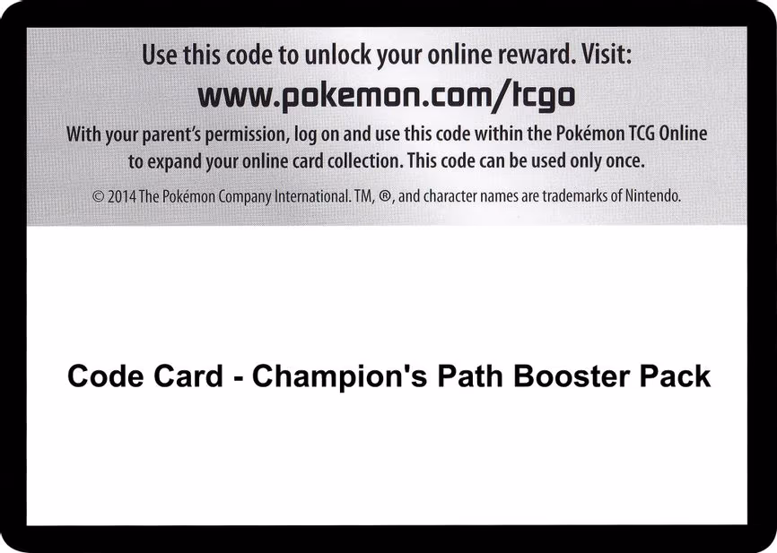 Code Card - Champion's Path Booster Pack