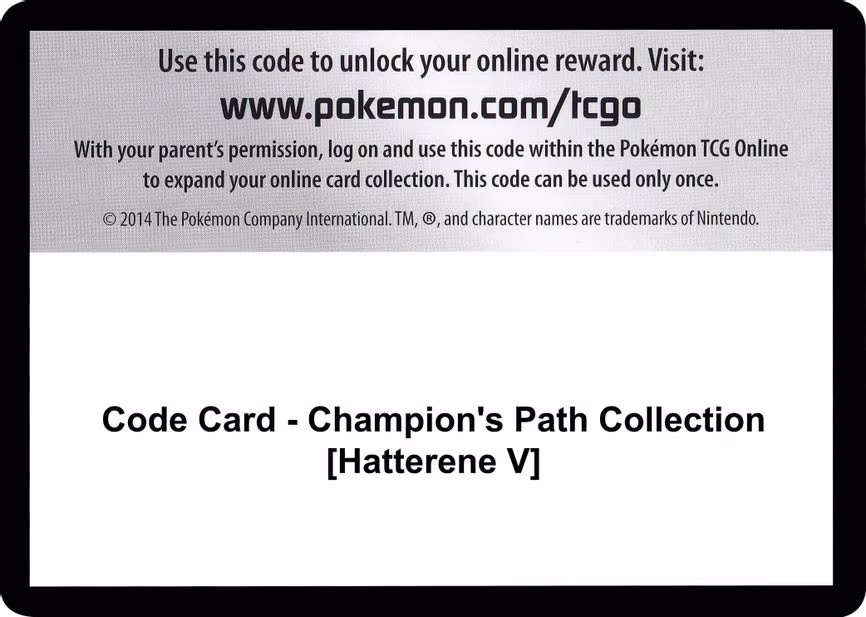 Code Card - Champion's Path Collection [Hatterene V]