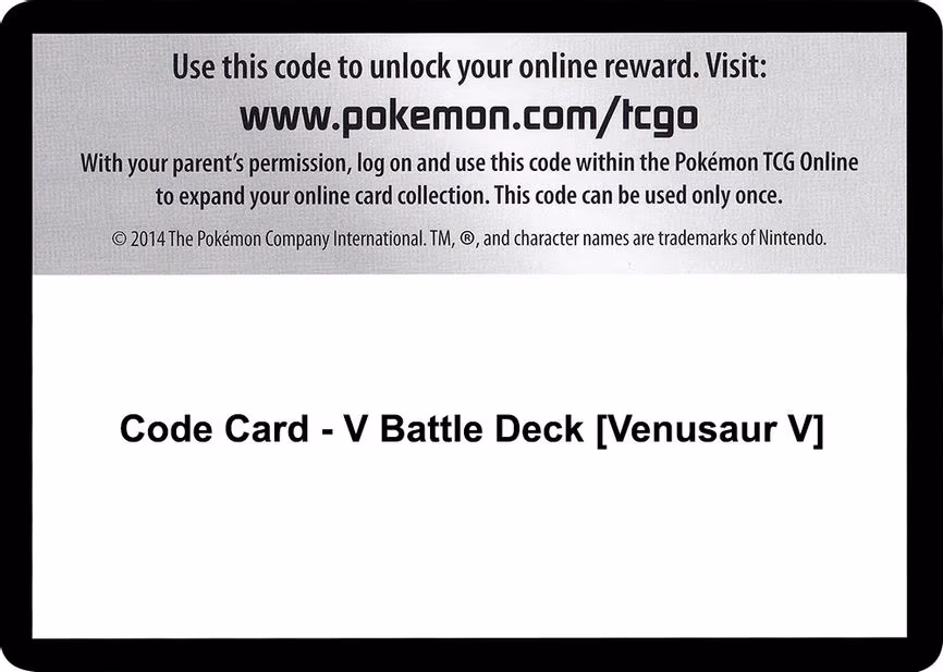 Code Card - V Battle Deck [Venusaur V] - Code Card
