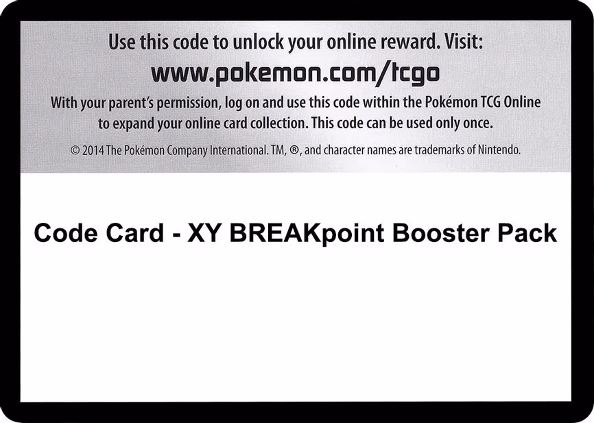 Code Card - XY BREAKpoint Booster Pack