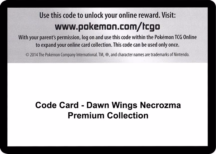 Code Card - Dawn Wings Necrozma Premium Collection