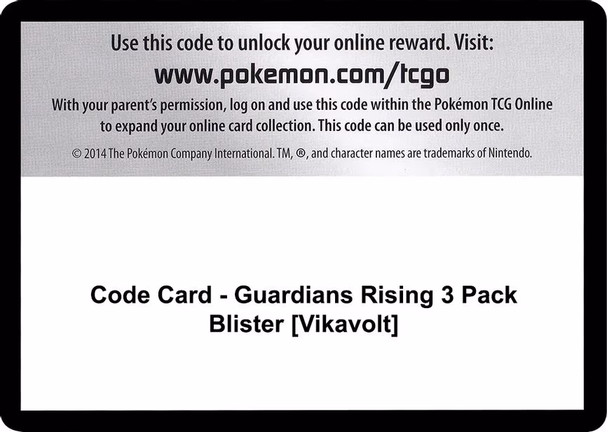 Code Card - Guardians Rising 3 Pack Blister [Vikavolt] - Code Card