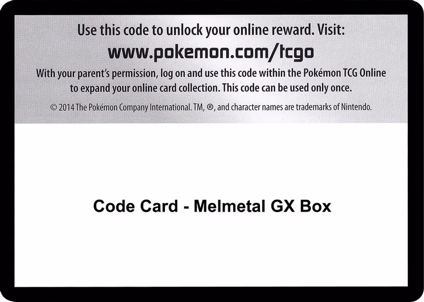 Code Card - Melmetal GX Box - Code Card