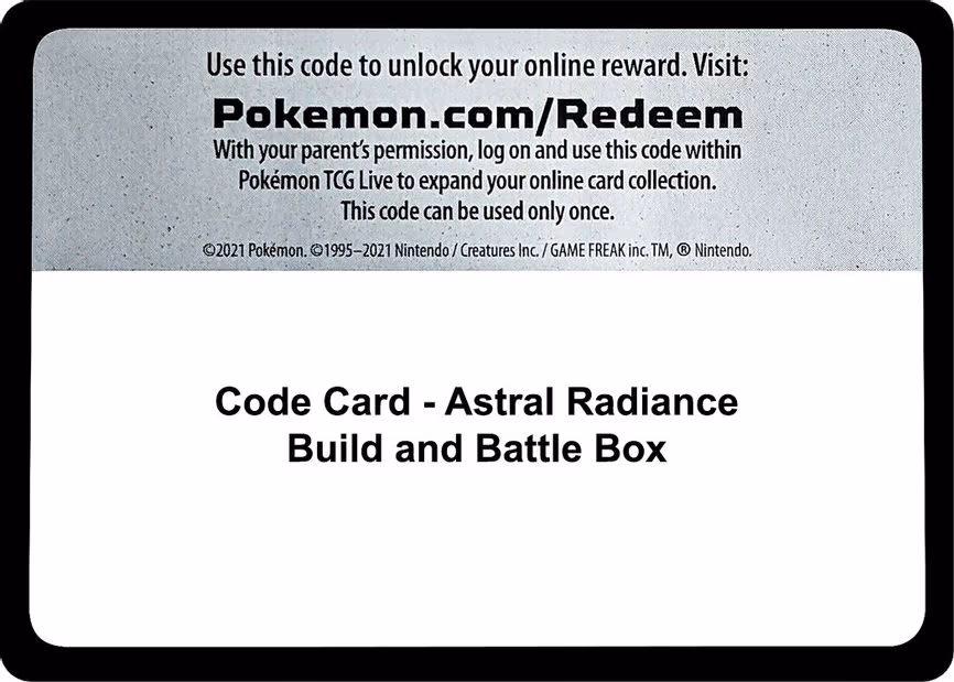 Code Card - Astral Radiance Build and Battle Box
