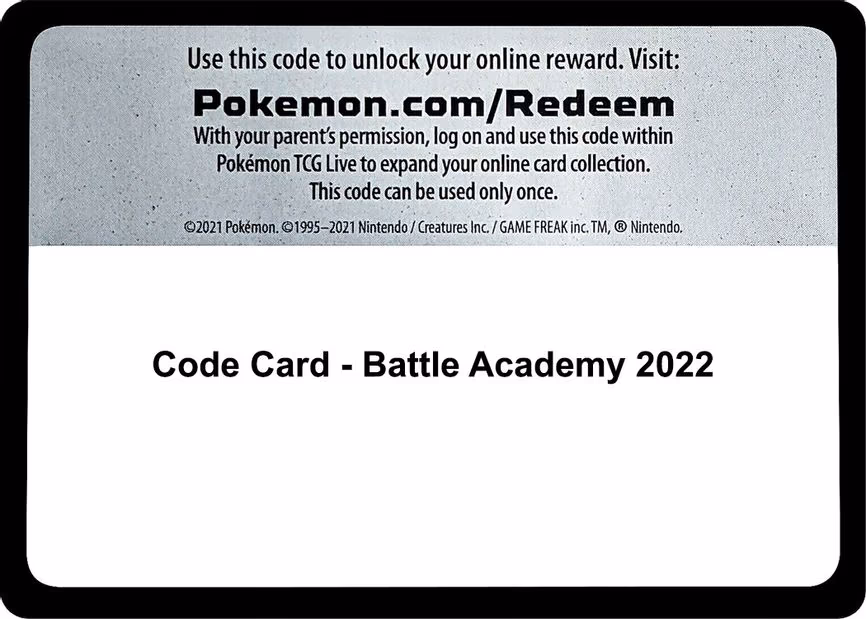 Code Card - Battle Academy 2022