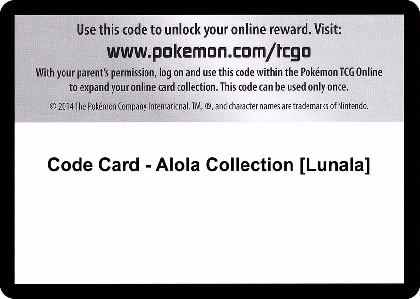 Code Card - Alola Collection [Lunala]