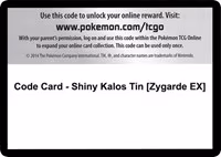 Code Card - Shiny Kalos Tin [Zygarde EX] - Code Card