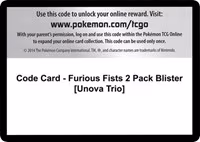 Code Card - Furious Fists 2 Pack Blister [Unova Trio]