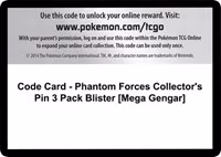 Code Card - Phantom Forces Collector's Pin 3 Pack Blister [Mega Gengar]