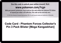 Code Card - Phantom Forces Collector's Pin 3 Pack Blister [Mega Kangaskhan]