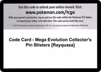 Code Card - Mega Evolution Collector's Pin Blisters [Rayquaza]