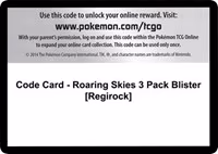 Code Card - Roaring Skies 3 Pack Blister [Regirock]
