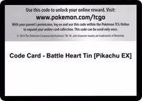 Code Card - Battle Heart Tin [Pikachu EX]