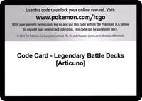Code Card - Legendary Battle Decks [Articuno]