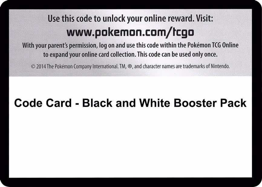Code Card - Black and White Booster Pack
