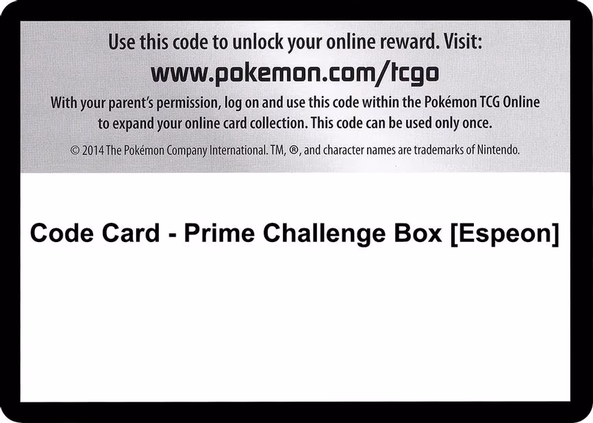 Code Card - Prime Challenge Box [Espeon]