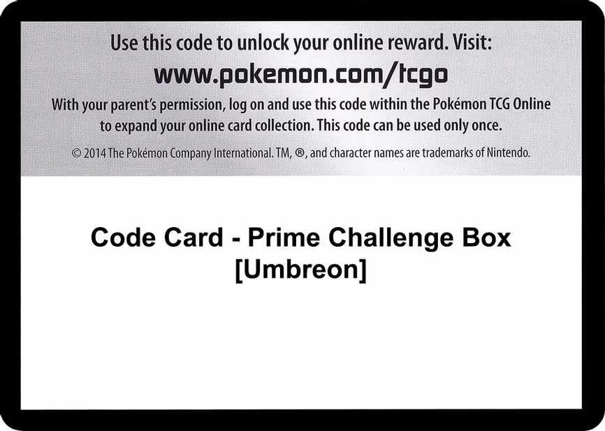 Code Card - Prime Challenge Box [Umbreon]
