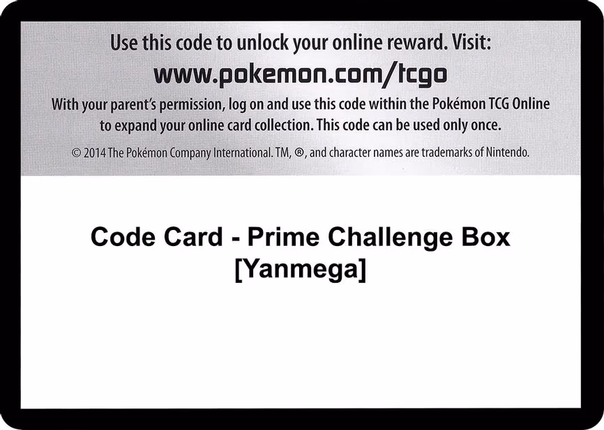 Code Card - Prime Challenge Box [Yanmega]