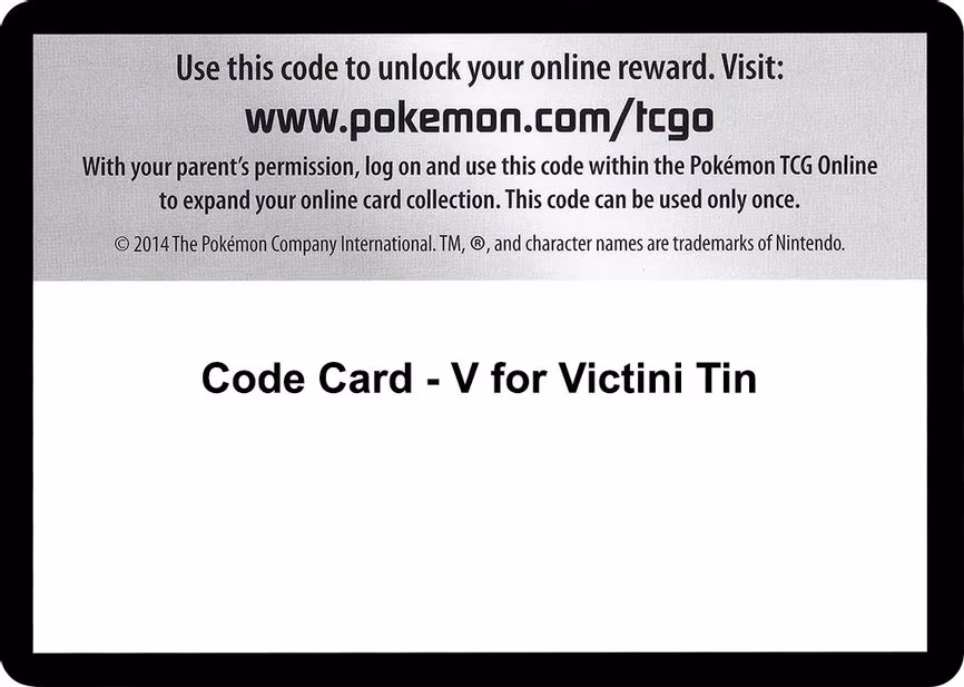 Code Card - V for Victini Tin