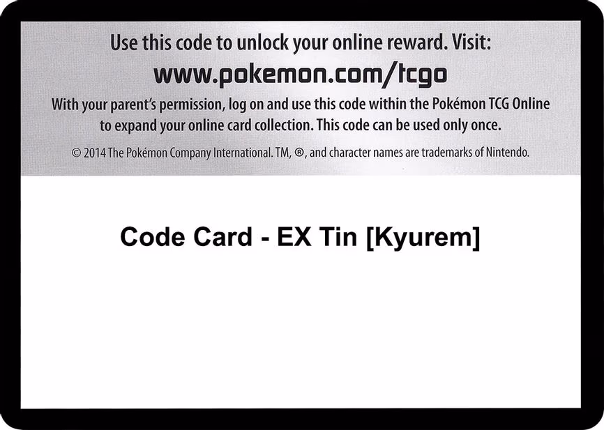 Code Card - EX Tin [Kyurem]