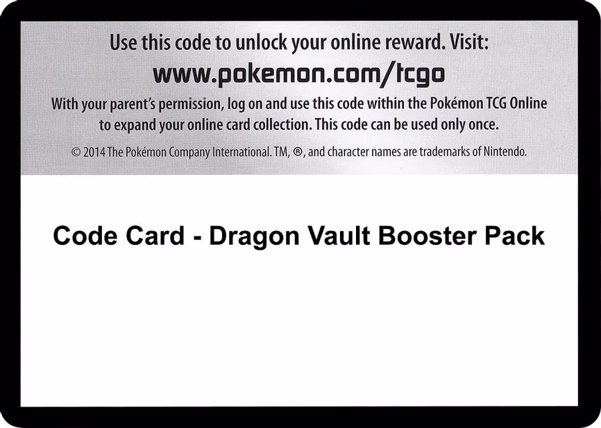 Code Card - Dragon Vault Booster Pack