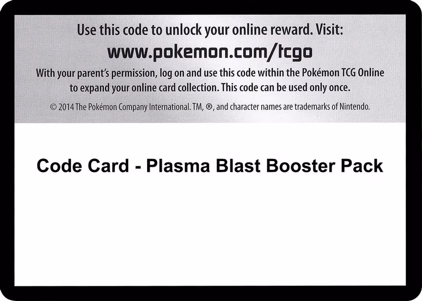 Code Card - Plasma Blast Booster Pack