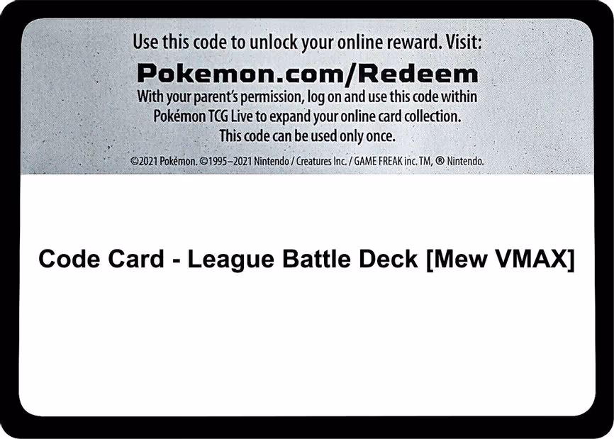 Code Card - League Battle Deck [Mew VMAX] - Code Card
