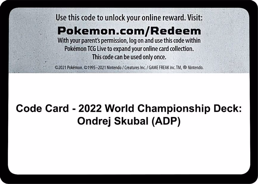 Code Card - 2022 World Championship Deck: Ondrej Skubal - Code Card