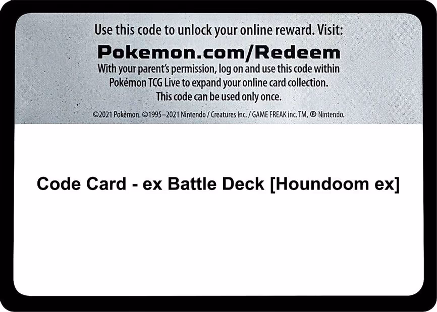 Code Card - ex Battle Deck [Houndoom ex] - Code Card