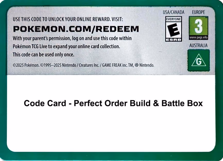 Code Card - Perfect Order Build & Battle Box