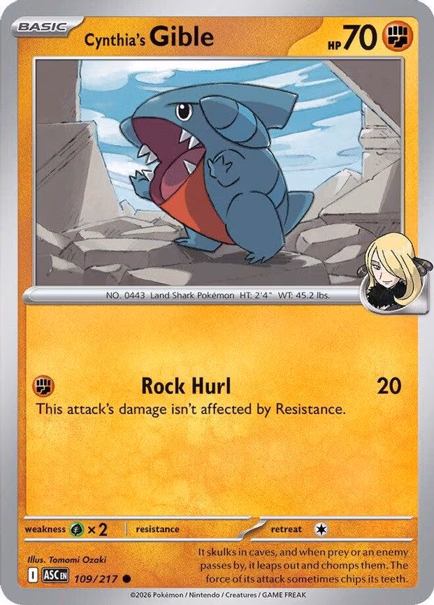 Cynthia's Gible - Common (109/217)