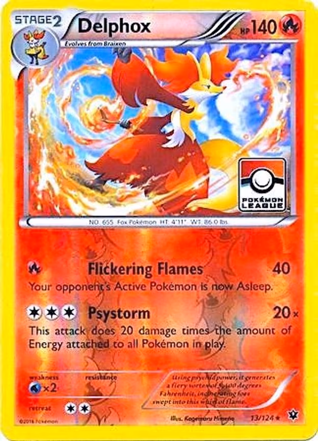Delphox - 13/124 (Pokemon League) - Promo (013/124)