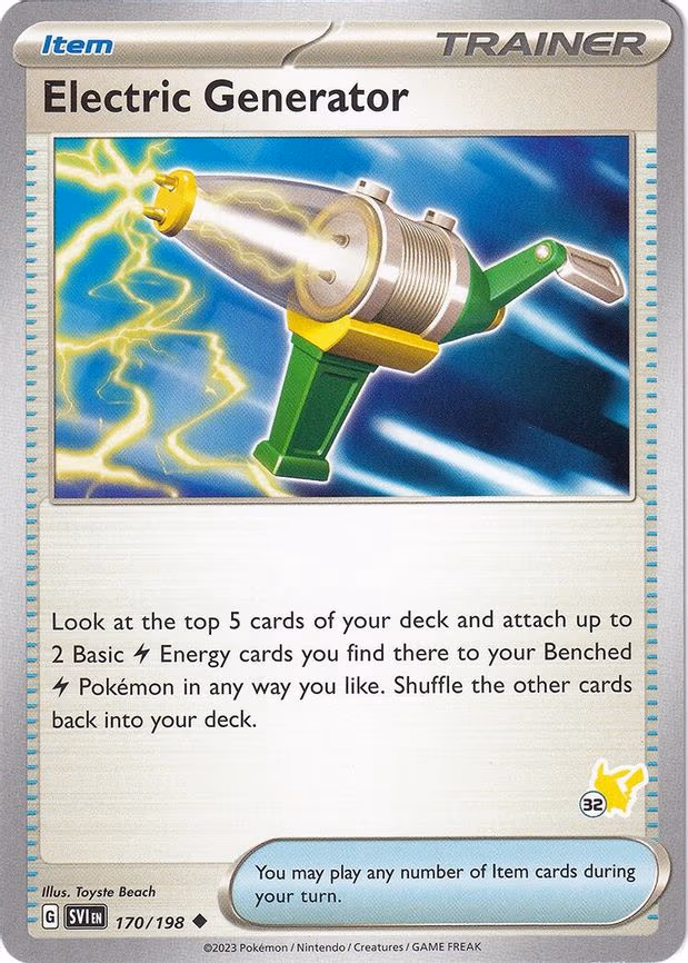 Electric Generator - Pikachu 32 - Uncommon (170/198)
