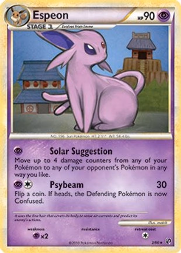 Espeon - 2/90 (HGSS Undaunted) - Rare (002/090)