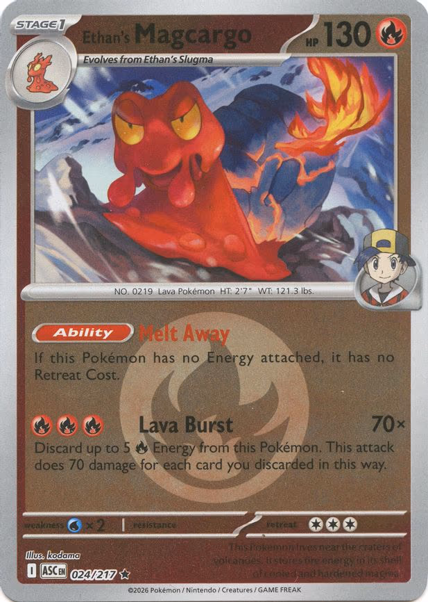 Ethan's Magcargo - 024/217 (Energy Symbol Pattern) - Rare (024/217)