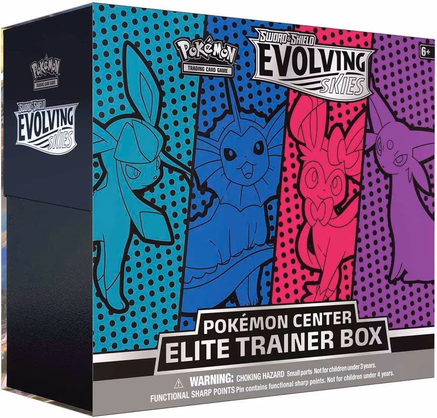 Evolving Skies Pokemon Center Elite Trainer Box [Glaceon/Vaporeon/Sylveon/Espeon] (Exclusive)