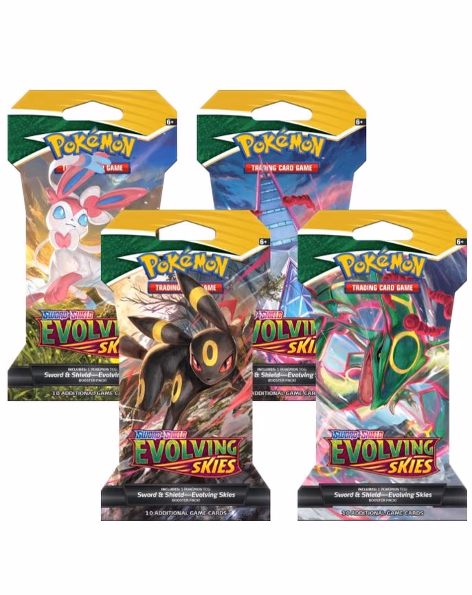 Evolving Skies Sleeved Booster Pack Art Bundle [Set of 4]