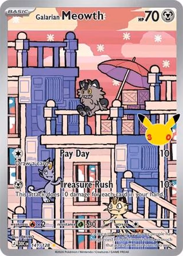 Galarian Meowth - Illustration Rare (141/128)