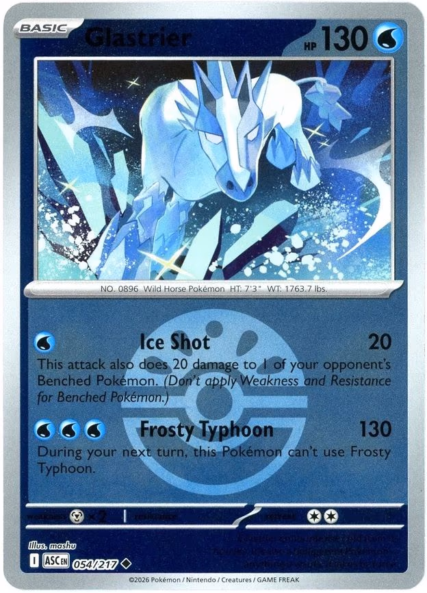 Glastrier (Friend Ball) - Uncommon (054/217)