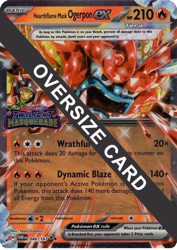 Hearthflame Mask Ogerpon ex (Twilight Masquerade Stamp) - Double Rare (040/167)