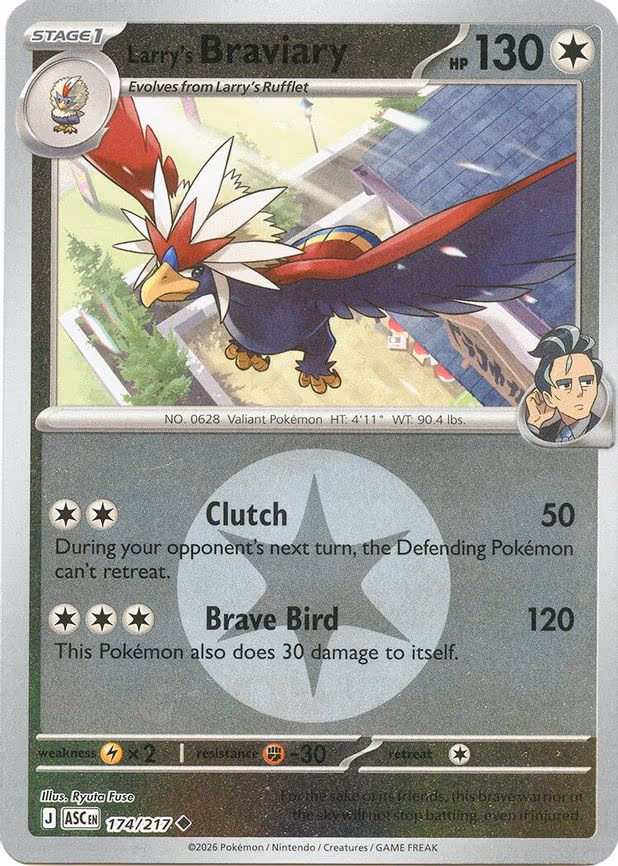 Larry's Braviary (Energy Symbol Pattern) - Uncommon (174/217)