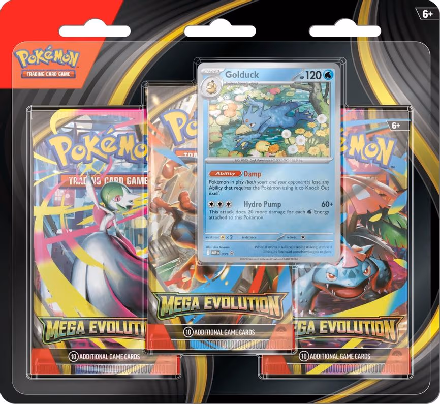 Mega Evolution 3 Pack Blister [Golduck]