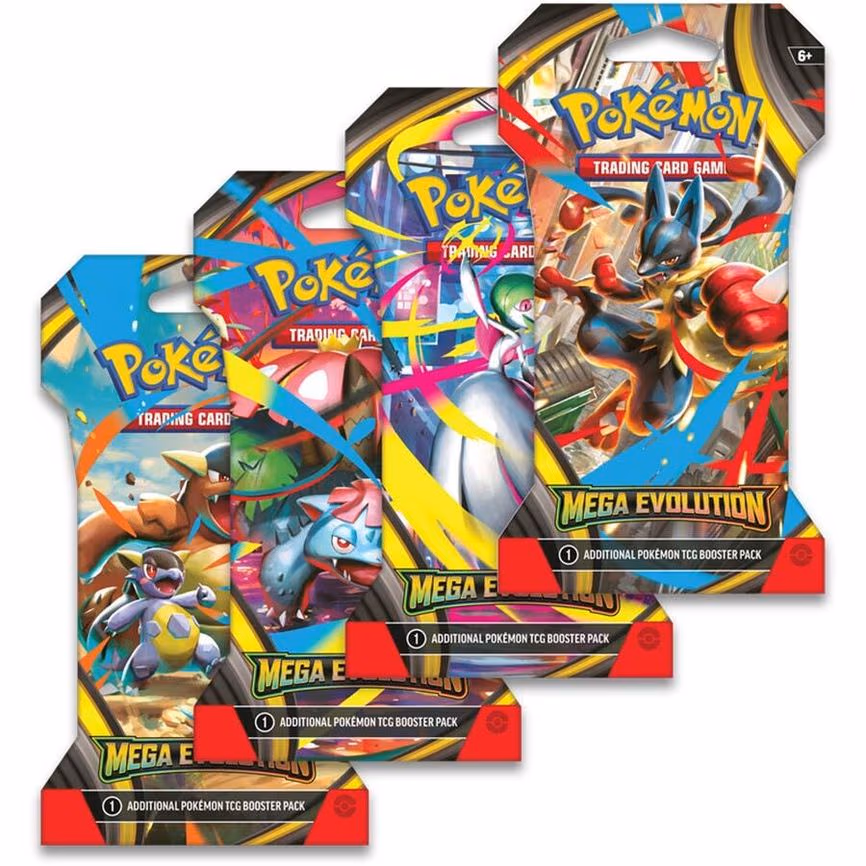 Mega Evolution Sleeved Booster Pack Art Bundle [Set of 4]