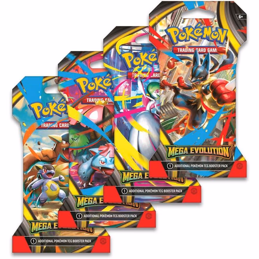 Mega Evolution Sleeved Booster Pack Art Bundle [Set of 4]