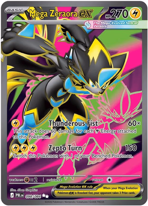 Mega Zeraora ex - Ultra Rare (098/084)
