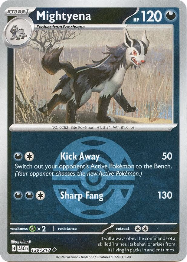 Mightyena - 129/217 (Dusk Ball) - Uncommon (129/217)