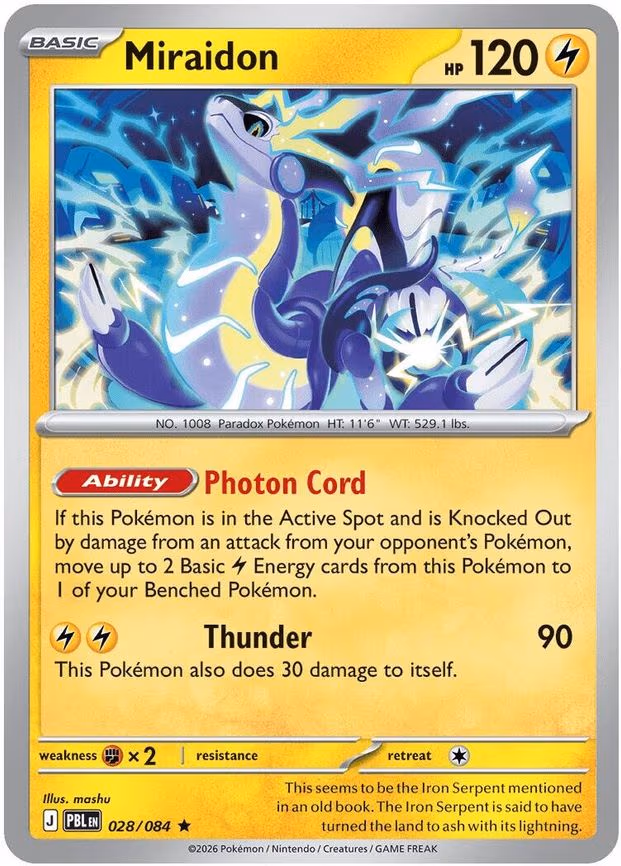Miraidon - 028/084 (Non-Holo) - Rare (028/084)