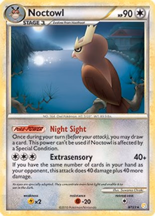 Noctowl - 8/123 (HeartGold & SoulSilver) - Rare (008/123)